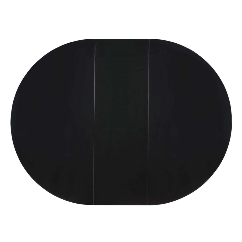 Edenwood Extendable Round Dining Table Black Furniture.ca