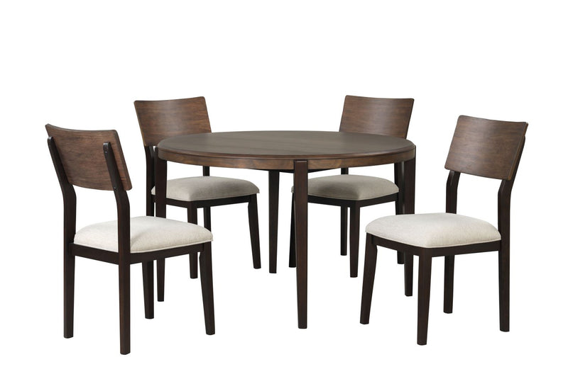 Sacliff 5-Piece Round Dining Set - Black/Brown
