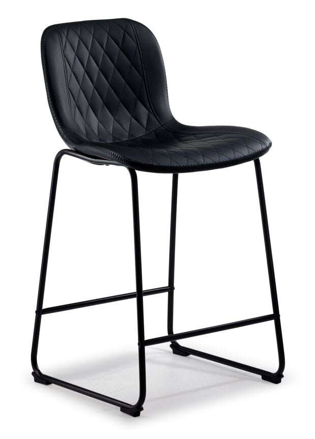 Pont Upholstered Counter Height Stool - Black