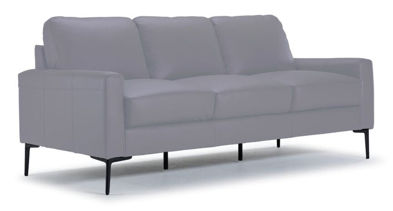 Arcadia Leather Sofa - Silver Grey