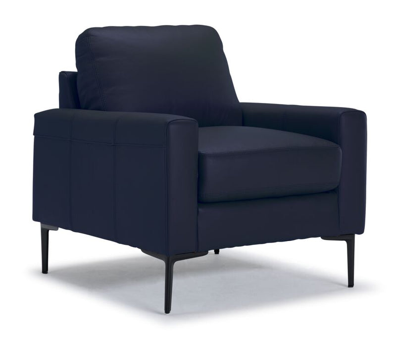 Arcadia Leather Chair - Navy