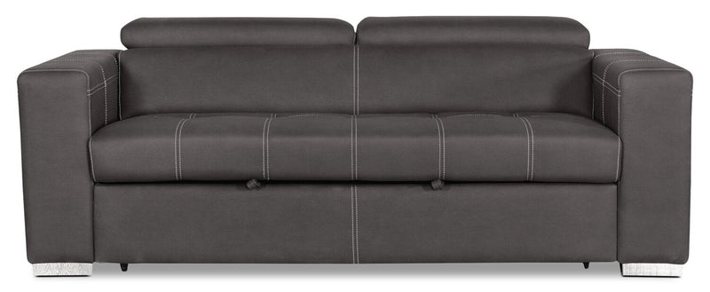 Drake Faux Suede Sleeper Sofa - Cement 