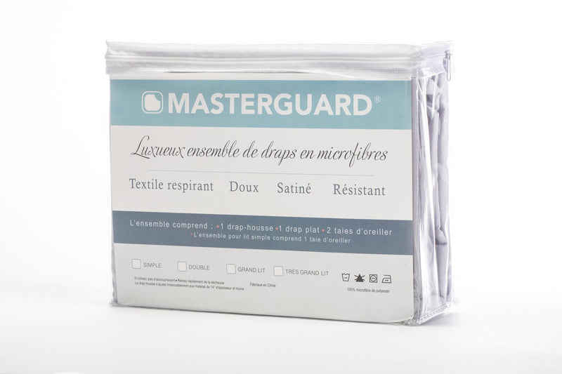 Masterguard® 4-Piece King Sheet Set - Light Grey  - Light Grey Sheet Set
