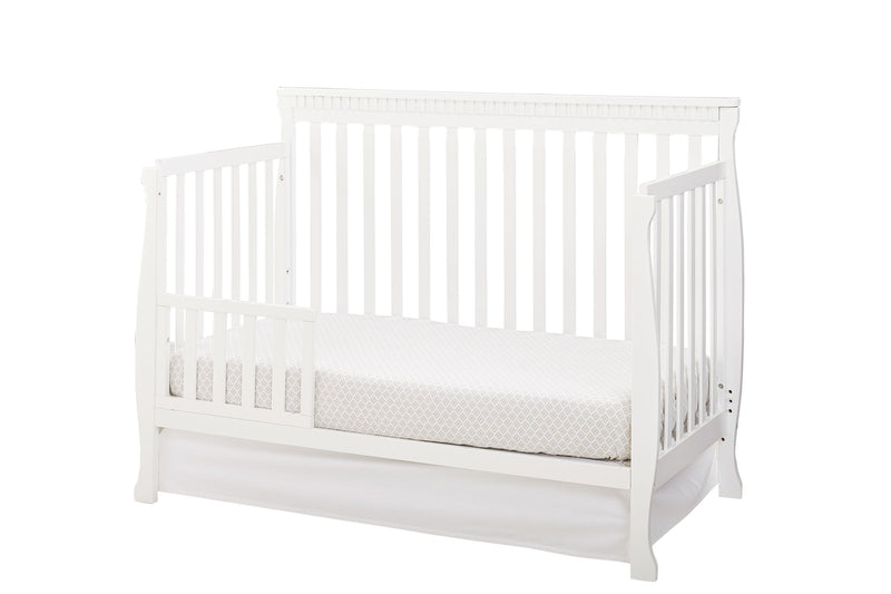 Willowbrook Convertible Slat Crib with Toddler Rail - White