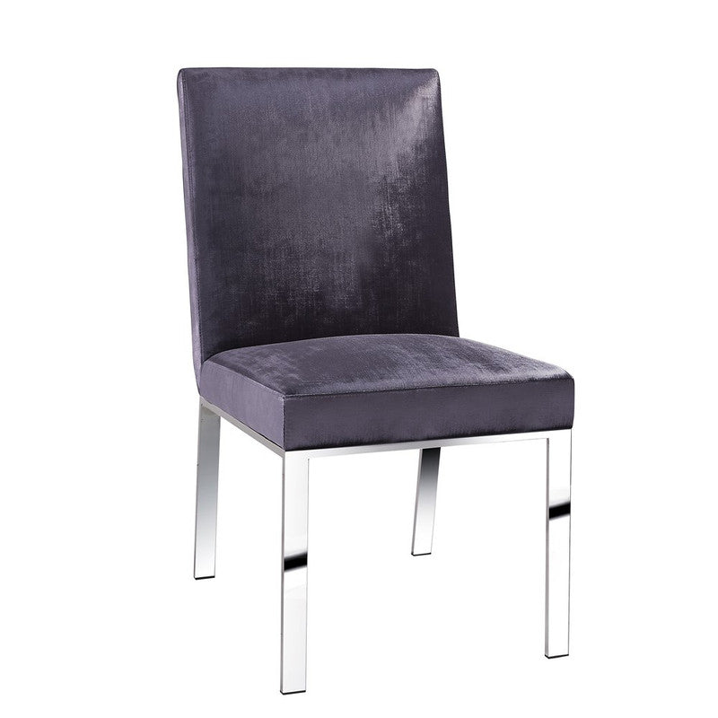 Isere Velvet Dining Chair - Charcoal