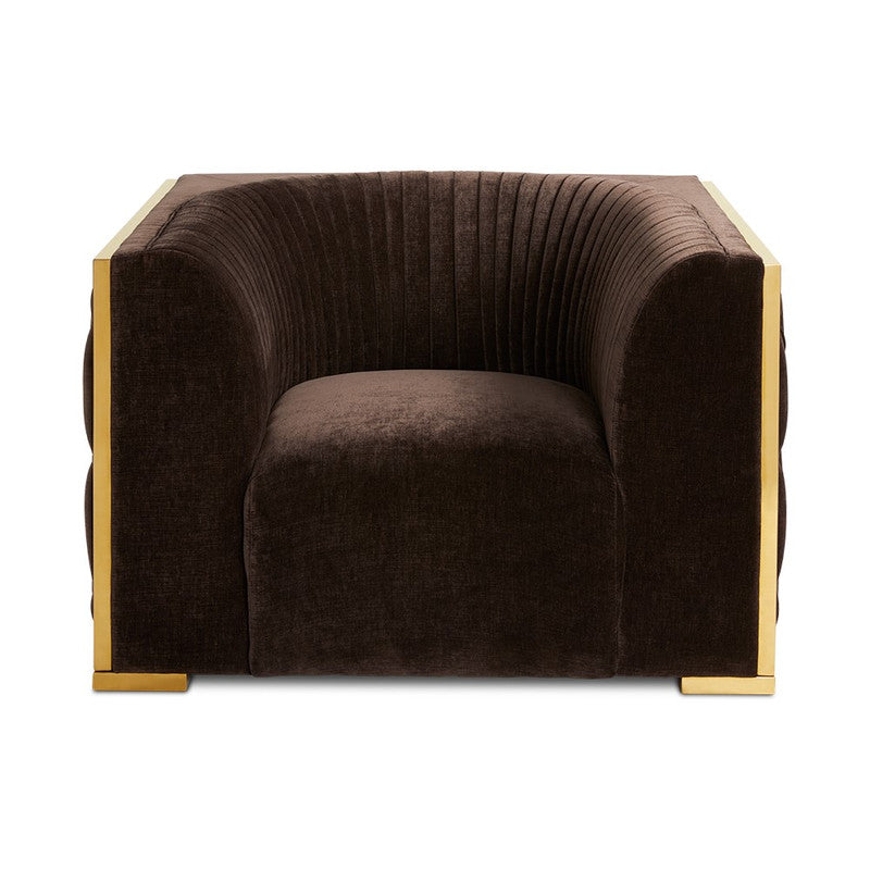 Hulpe Tufted Accent Chair - Chocolate