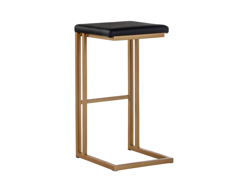 Bailey Bar Height Stool - Set of 2 - Champagne Gold/Onyx