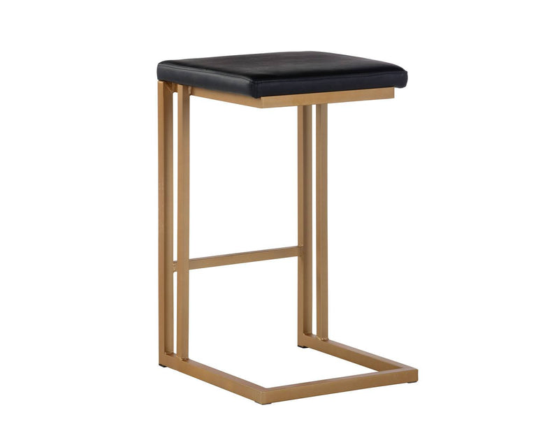 Bailey Counter Height Stool Set - Champagne Gold/Onyx - Set of 2