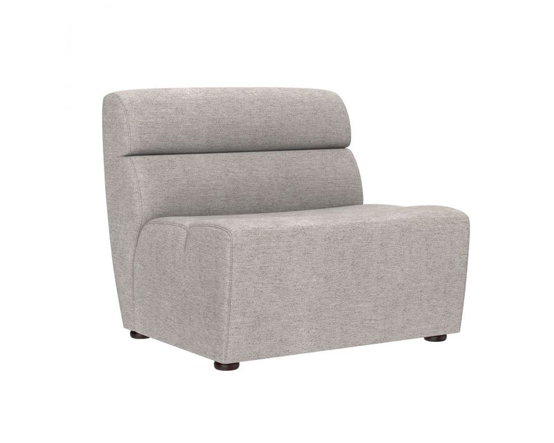 Galilei Armless Chair - Stone/Brown