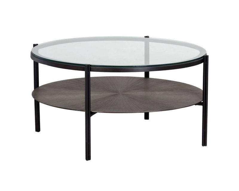 Capella Round Coffee Table - Glass/Bronze