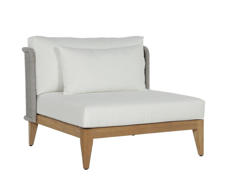 Feriza II Teak Outdoor Armless Accent Chair - Natural