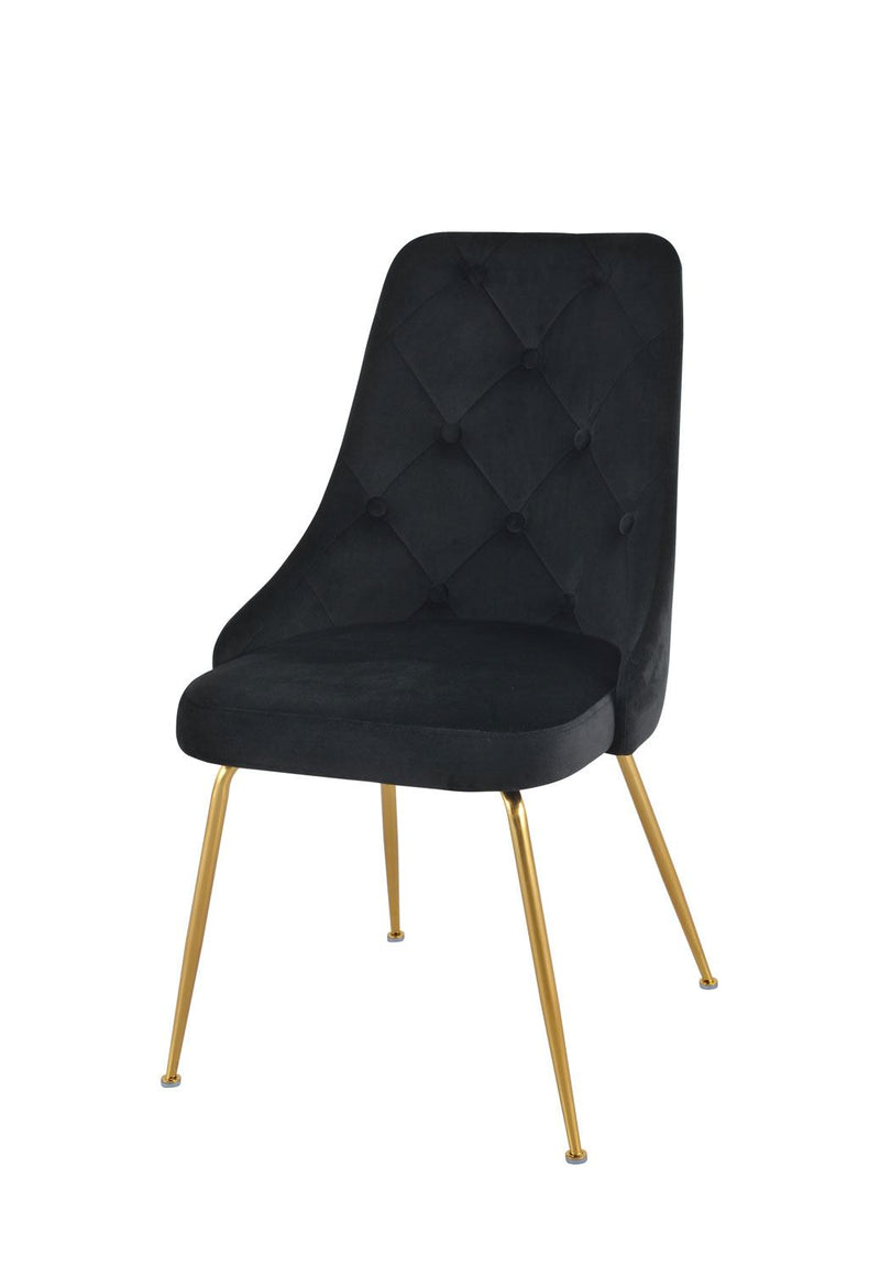 Mavis Side Chair - Black/Gold