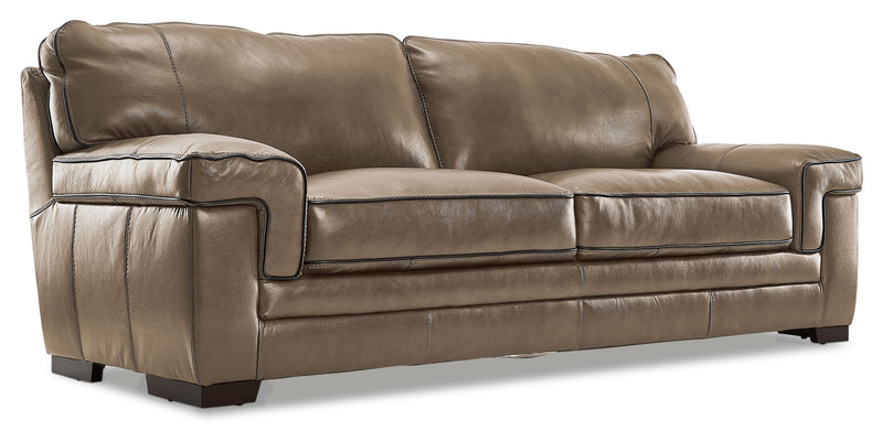 Colton Genuine Leather Sofa - Buff