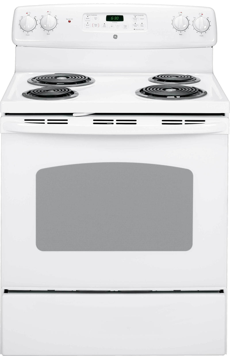 GE White Freestanding Electric Range (5.0 Cu. Ft.) - JCBP240DMWW