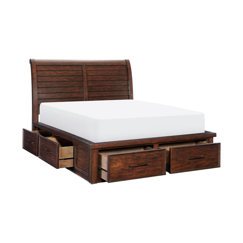 Ashtyn Queen Storage Bed - Dark Brown