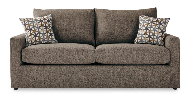 Hillier Queen Sofa Bed with Memory Foam Mattress Brown Furniture