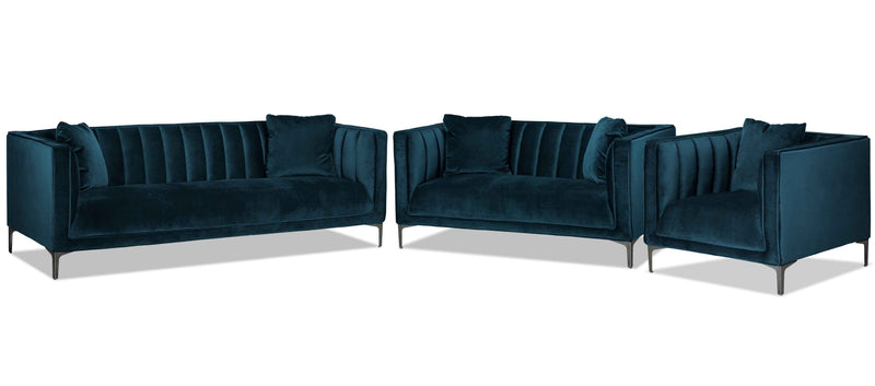 Taylin Sofa, Loveseat and Chair Set - Blue