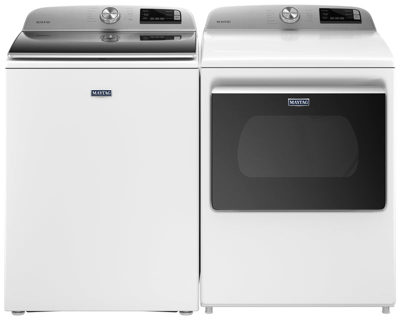Maytag White Top-Load Washer (5.4 cu. ft.) & Electric Dryer (7.4 cu. ft.) - MVW6230HW/YMED6230HW