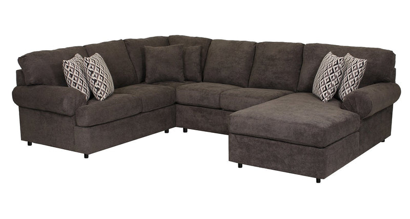 Macon 4-Piece Sectional with Right-Facing Chaise - Carbon
