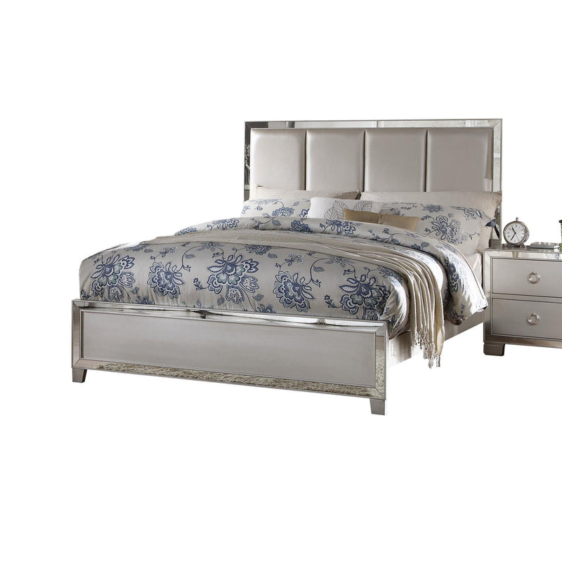 Gisele II King Bed - Matte Gold and Platinum