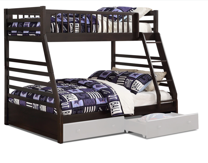 Galaxy Twin over Full Bunk Bed - Grey Espresso