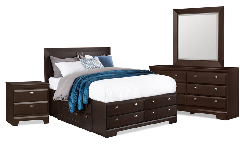Appleton 6-Piece Full Storage Bedroom Set - Brown