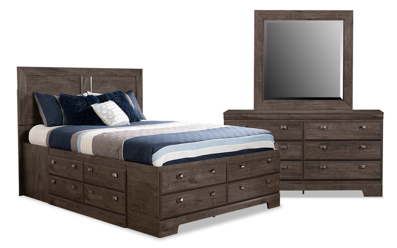 Appleton 5-Piece Queen Storage Bedroom Set - Grey