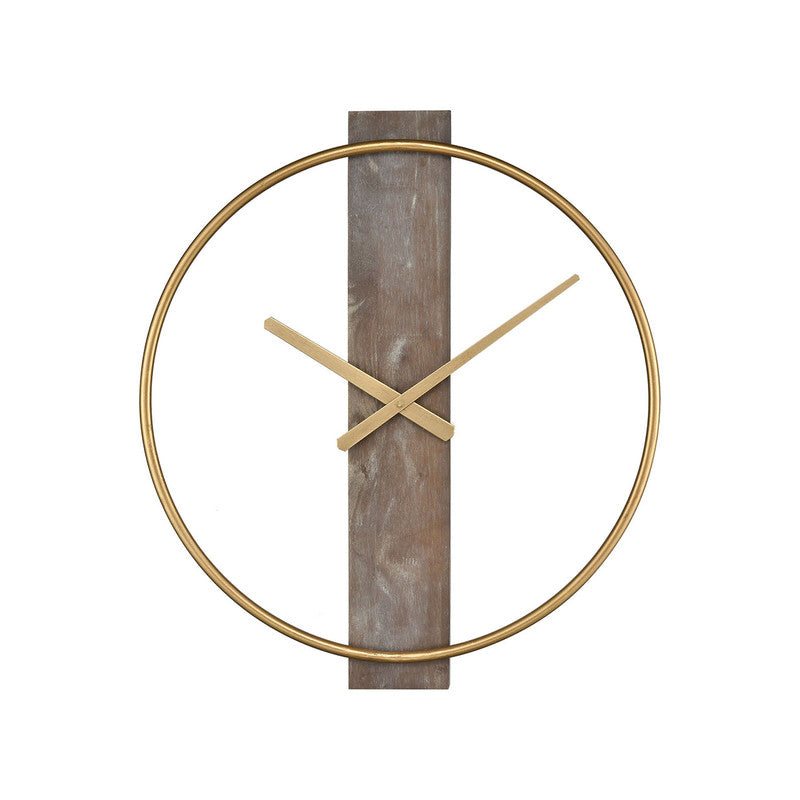 Oodi Clock - Gold/Grey Wood