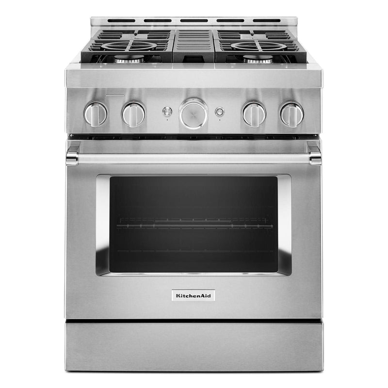 KitchenAid Stainless Steel Smart Freestanding Commercial Gas Range (4.1 Cu. Ft.) - KFGC500JSS