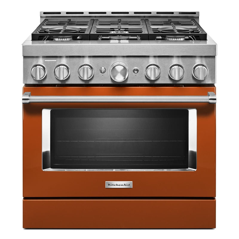 KitchenAid Scorched Orange Smart Freestanding Gas Range (5.1 Cu. Ft.) - KFGC506JSC