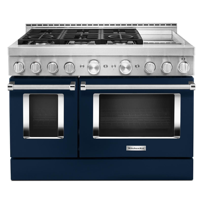 KitchenAid Ink Blue Smart Dual Fuel Freestanding Range (6.3 Cu. Ft.) - KFDC558JIB