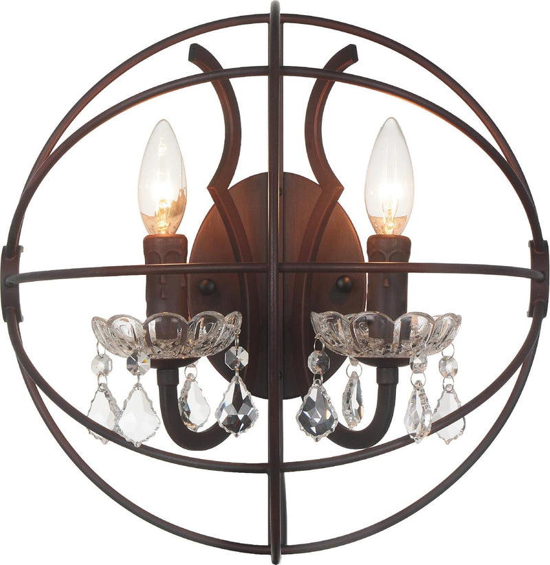 Campechia 2 Light Wall Sconce - Brown