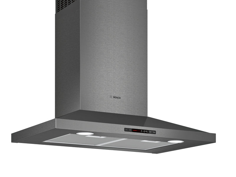 Bosch Black Stainless Steel 800 Series 30-Inch 300 CFM Built-In Pyramid Wall Mounted Range Hood - HCP80641UC