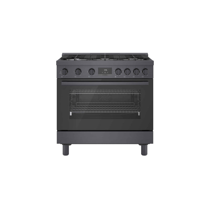 Bosch 36" Industrial Style Gas Range Black Stainless Steel - HGS8645UC