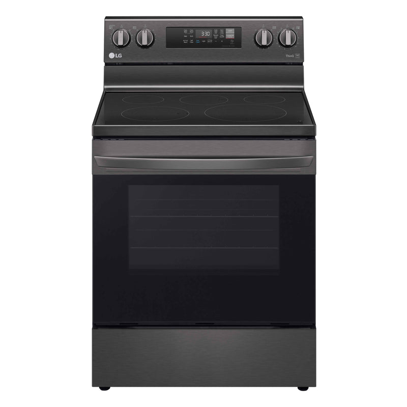 LG Black Stainless Steel Smart W-Fi Enabled Fan Convection Electric ThinQ® Range with Air Fry and Easy Clean (6.3 Cu.Ft.) - LREL6323D