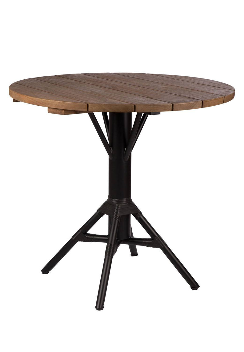 Cochrane 32" Outdoor Round Café Table  - Black