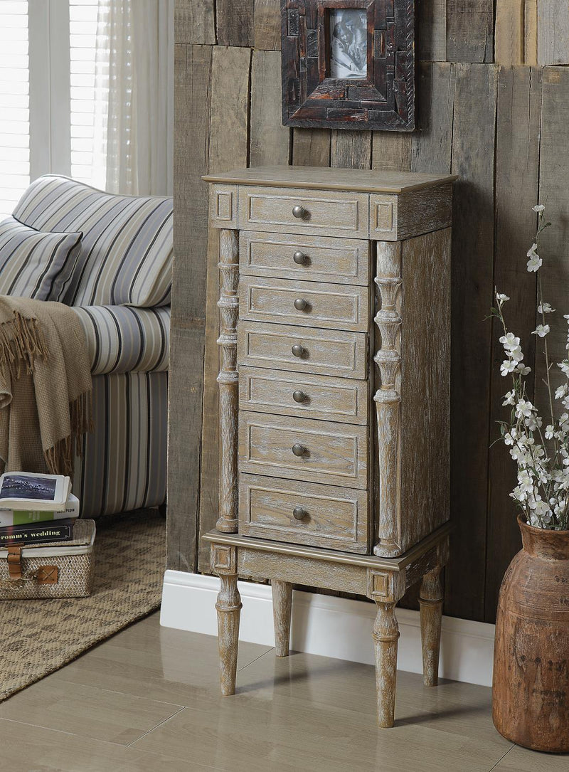 Theree II Jewelry Armoire Weathered Oak Furniture