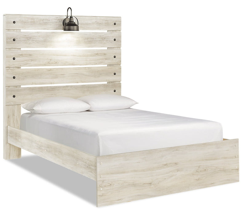 Naylon Full Panel Bed - White