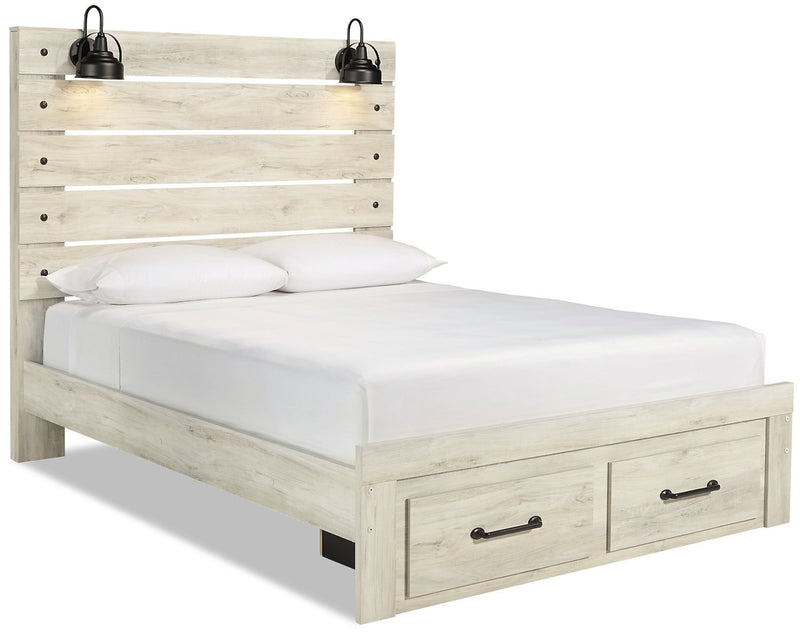 Naylon Queen Storage Bed - White
