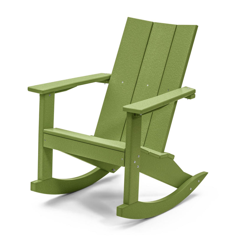 POLY LUMBER Stanhope Outdoor Adirondack Rocking Chair - Lime Green