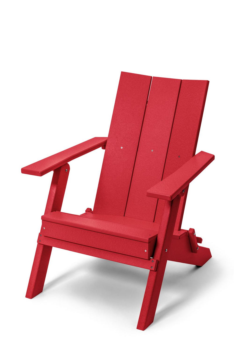 POLY LUMBER Stanhope Outdoor Folding Adirondack Chair - Cardinal Red