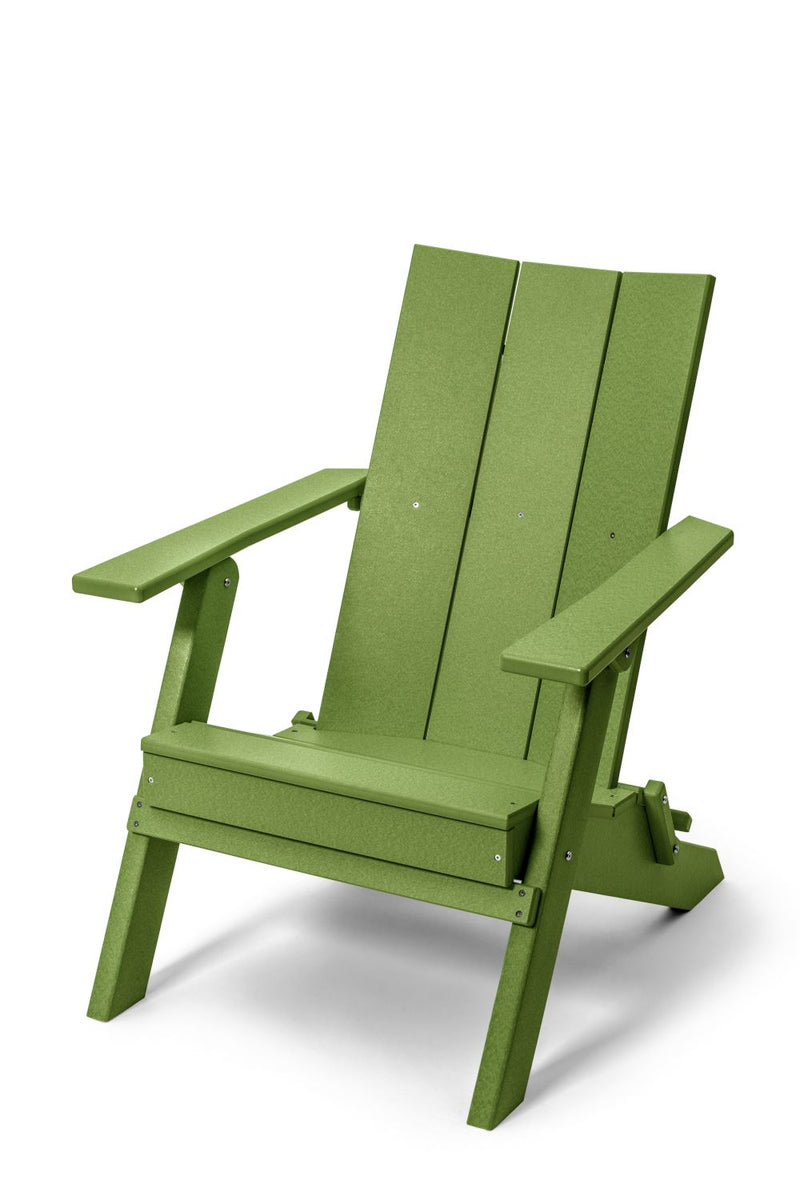 POLY LUMBER Stanhope Outdoor Folding Adirondack Chair - Lime Green