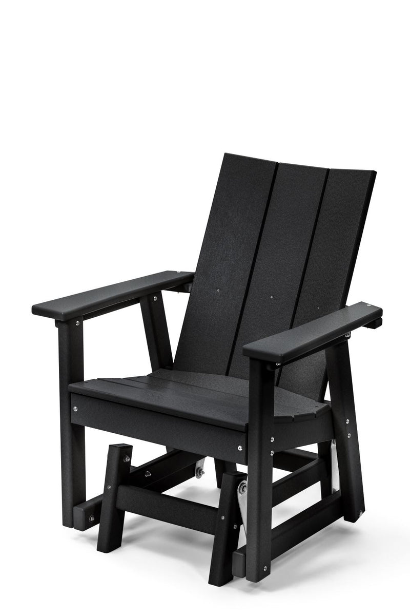 POLY LUMBER Stanhope Outdoor Gliding Chair - Black