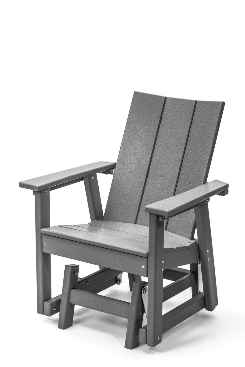 POLY LUMBER Stanhope Outdoor Gliding Chair - Grey