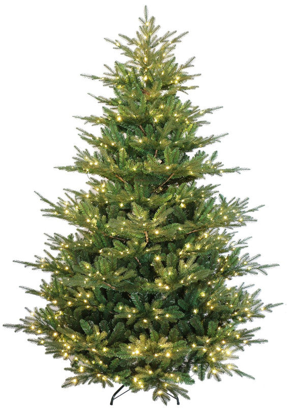 Talinn 9ft Rocky Mountain Fir Pre-Lit LED Christmas Tree - Cool White/Multi-Colour