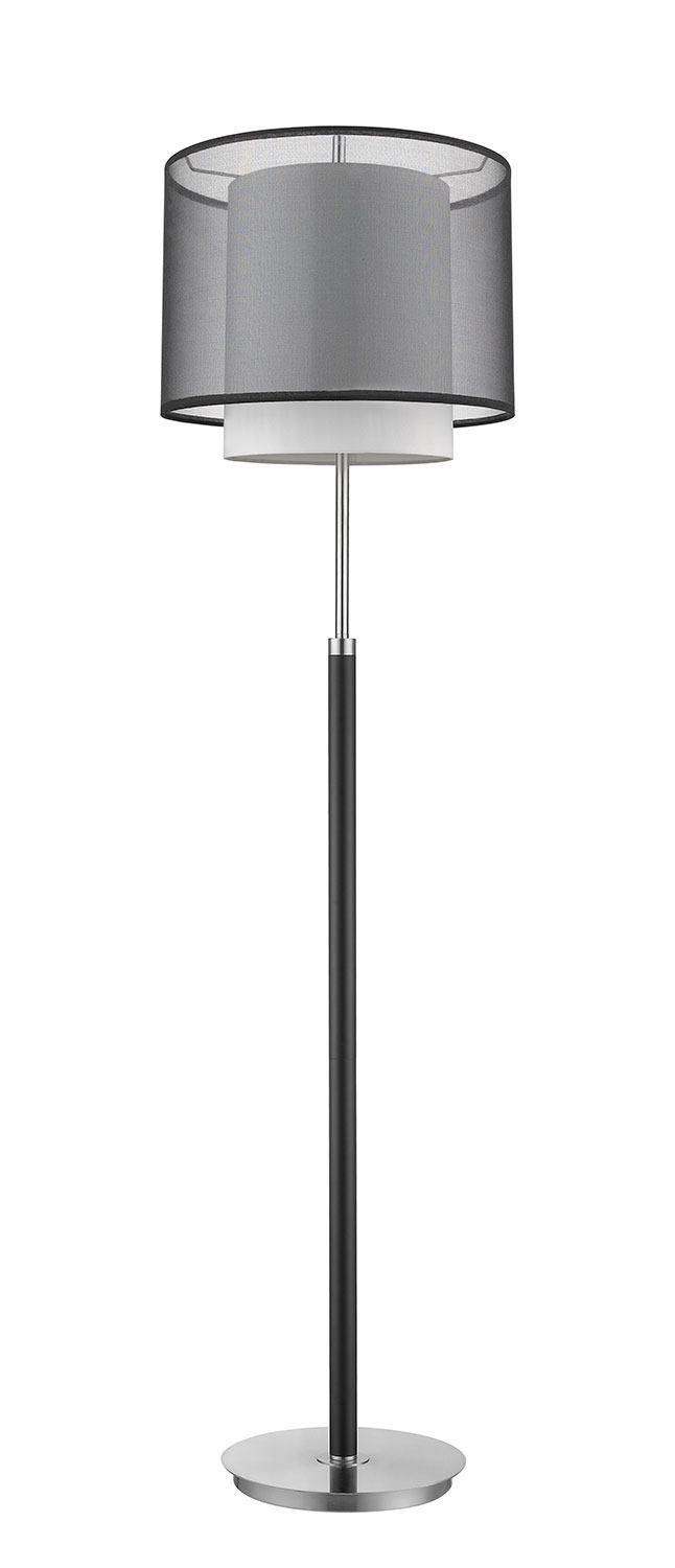 Portree - II Floor Lamp - Espresso/Brushed Nickel