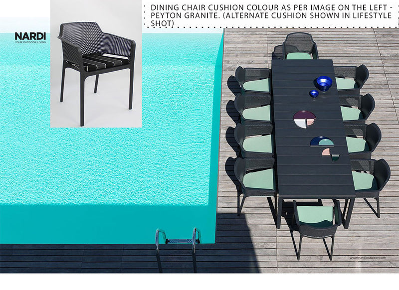 Nardi Rio 11-Piece Outdoor Extension Dining Set - Black