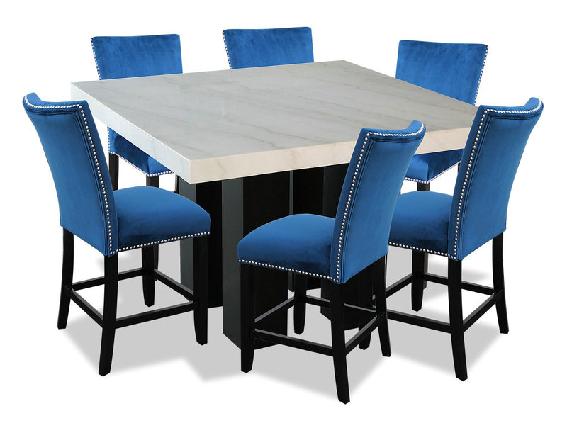 Westdale 7-Piece Counter-Height Dining Set - Blue
