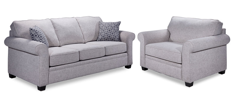 Rykneld Sofa and Chair Set - Smoke