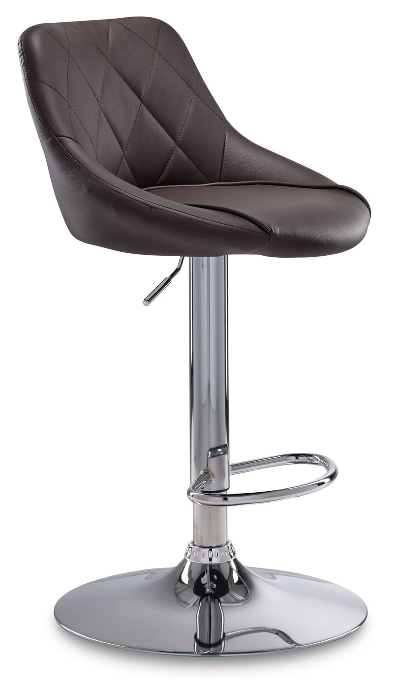 Oscar Bar-Height Stool - Brown/Chrome